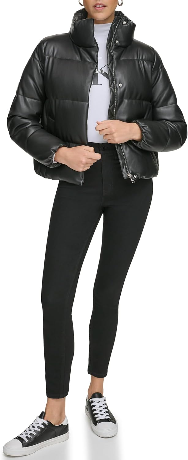 Женская короткая куртка-пуховик Calvin Klein из искусственной кожи, черный
Женская короткая куртка-пуховик Calvin Klein из искусственной кожи, черный