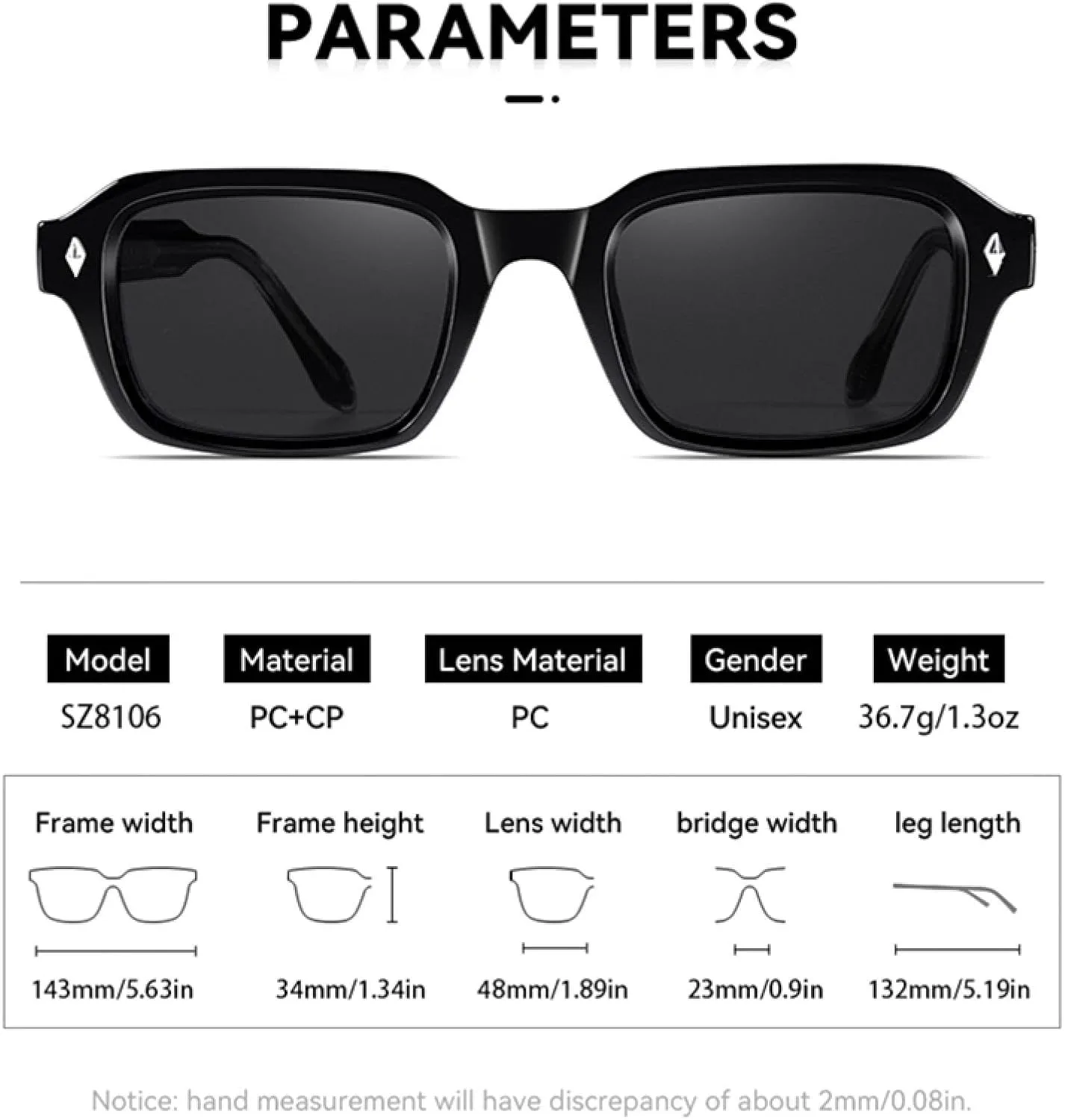 Мужские солнцезащитные очки в стиле ретро, прямоугольные, роскошные, модные женские панк-очки, защита от УФ-излучения UV400, заклепки TVTBBVV, Grey Grey
Мужские солнцезащитные очки в стиле ретро, прямоугольные, роскошные, модные женские панк-очки, защита от УФ-излучения UV400, заклепки TVTBBVV, Grey Grey