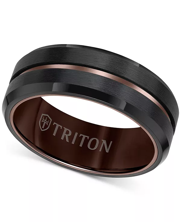 Мужская центральная полоса с отделкой щеткой из черного карбида вольфрама Triton, tungsten
Мужская центральная полоса с отделкой щеткой из черного карбида вольфрама Triton, tungsten