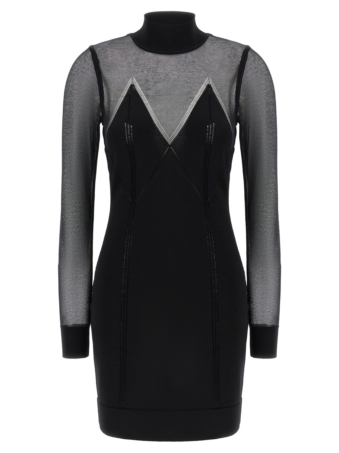 Платье с прозрачностями Elisabetta Franchi, черный
Платье с прозрачностями Elisabetta Franchi, черный