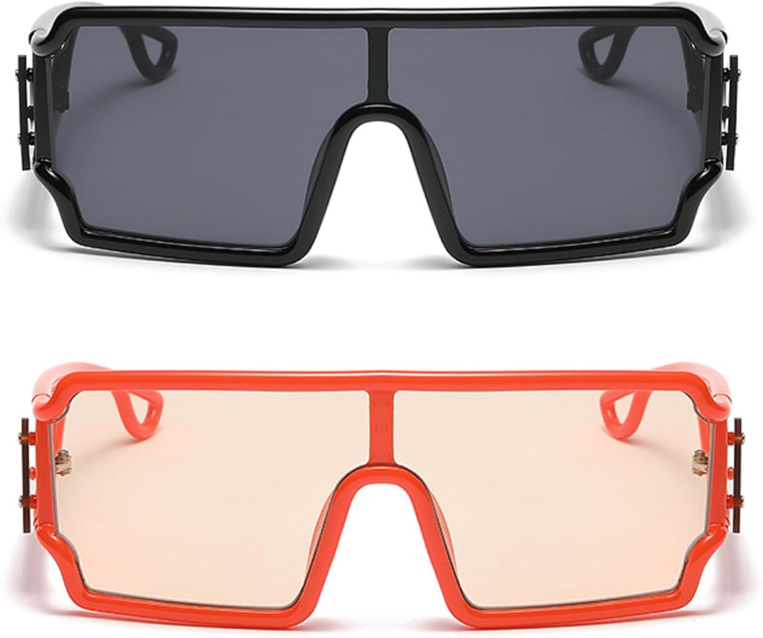 Ретро цельные квадратные солнцезащитные очки конфетных цветов для женщин, модные, уникальные, с полыми широкими дужками, мужские солнцезащитные очки mincl, 2pcs-black&orange
Ретро цельные квадратные солнцезащитные очки конфетных цветов для женщин, модные, уникальные, с полыми широкими дужками, мужские солнцезащитные очки mincl, 2pcs-black&orange