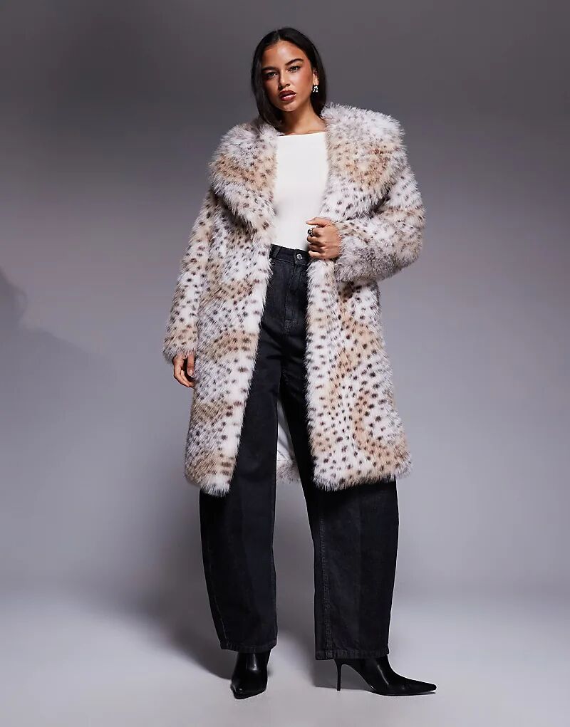 Длинная шуба из искусственного меха River Island с леопардовым принтом кремового цвета
Длинная шуба из искусственного меха River Island с леопардовым принтом кремового цвета