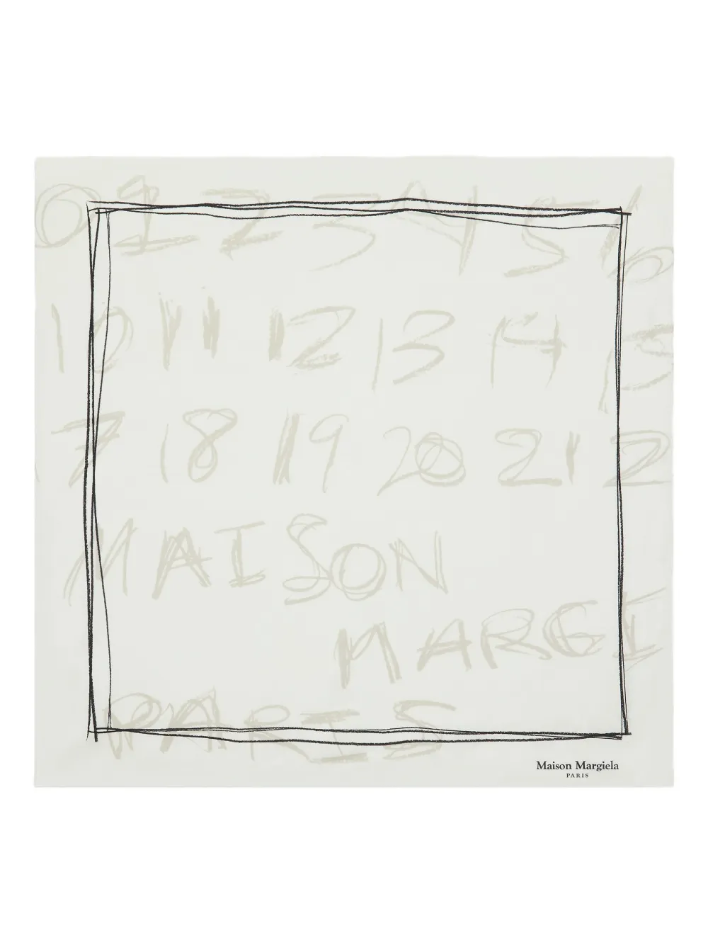 Платок с принтом Maison Margiela, белый
Платок с принтом Maison Margiela, белый