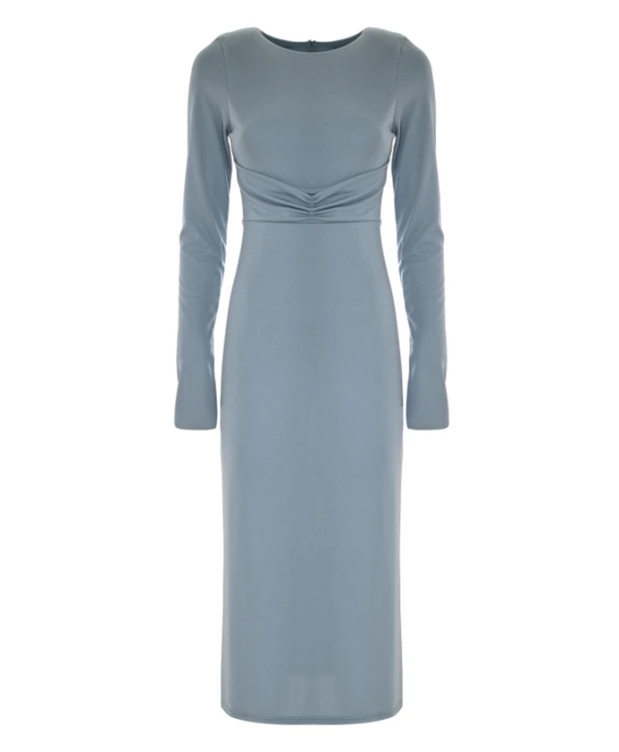 Элегантное длинное платье с драпировкой на талии. Kocca, зеленый
Элегантное длинное платье с драпировкой на талии. Kocca, зеленый