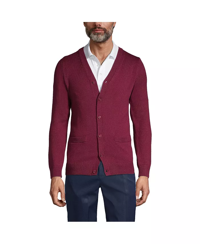 Мужской кардиган из хлопка и модала на пуговицах Lands' End, красный
Мужской кардиган из хлопка и модала на пуговицах Lands' End, красный