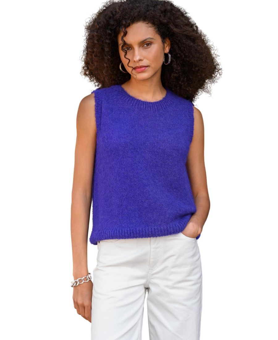 Женская вязаная майка с круглым вырезом Celtic & Co, Cobalt
Женская вязаная майка с круглым вырезом Celtic & Co, Cobalt