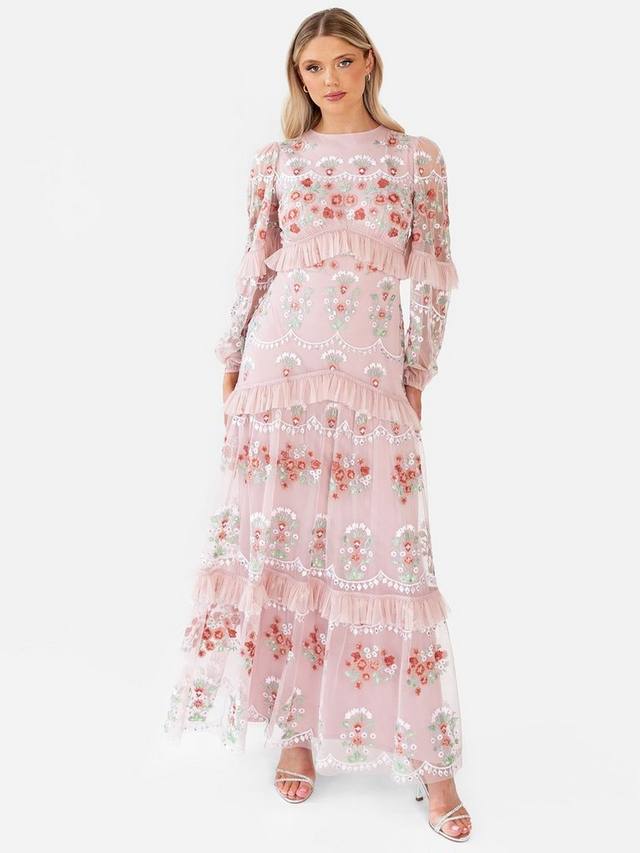 Вышитое тюлевое макси-платье Maya Deluxe, Pale Peach
Вышитое тюлевое макси-платье Maya Deluxe, Pale Peach