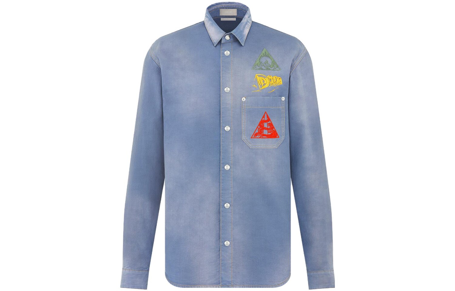 Рубашка мужская светло-синяя Dior, светло-голубой 
Рубашка мужская светло-синяя Dior, светло-голубой