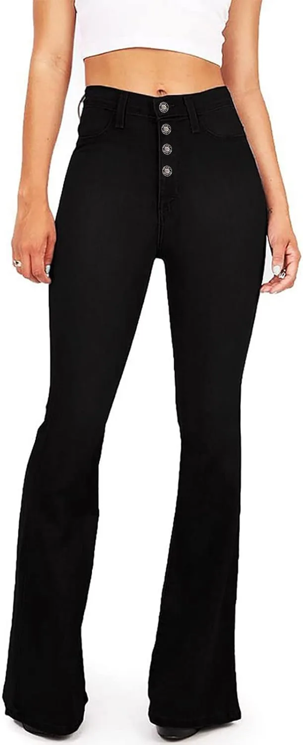 BISUAL женские черные джинсы bell bottom high waisted с потертостями
BISUAL женские черные джинсы bell bottom high waisted с потертостями
