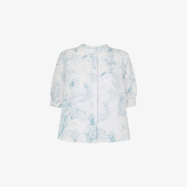 Рубашка текстурированная Whistles с коротким рукавом и принтом, бежевый
Рубашка текстурированная Whistles с коротким рукавом и принтом, бежевый