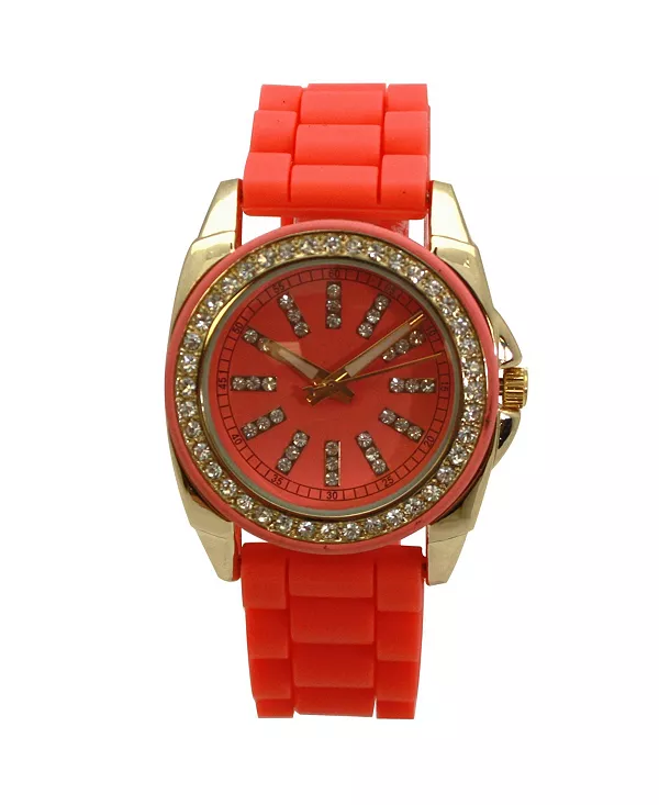 Женские часы с ярко-оранжевым силиконовым ремешком и цифрами из стразов Olivia Pratt, orange
Женские часы с ярко-оранжевым силиконовым ремешком и цифрами из стразов Olivia Pratt, orange