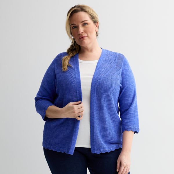 Кардиган с ажурной вязкой и открытой полочкой больших размеров Croft & Barrow, цвет xander purple
Кардиган с ажурной вязкой и открытой полочкой больших размеров Croft & Barrow, цвет xander purple