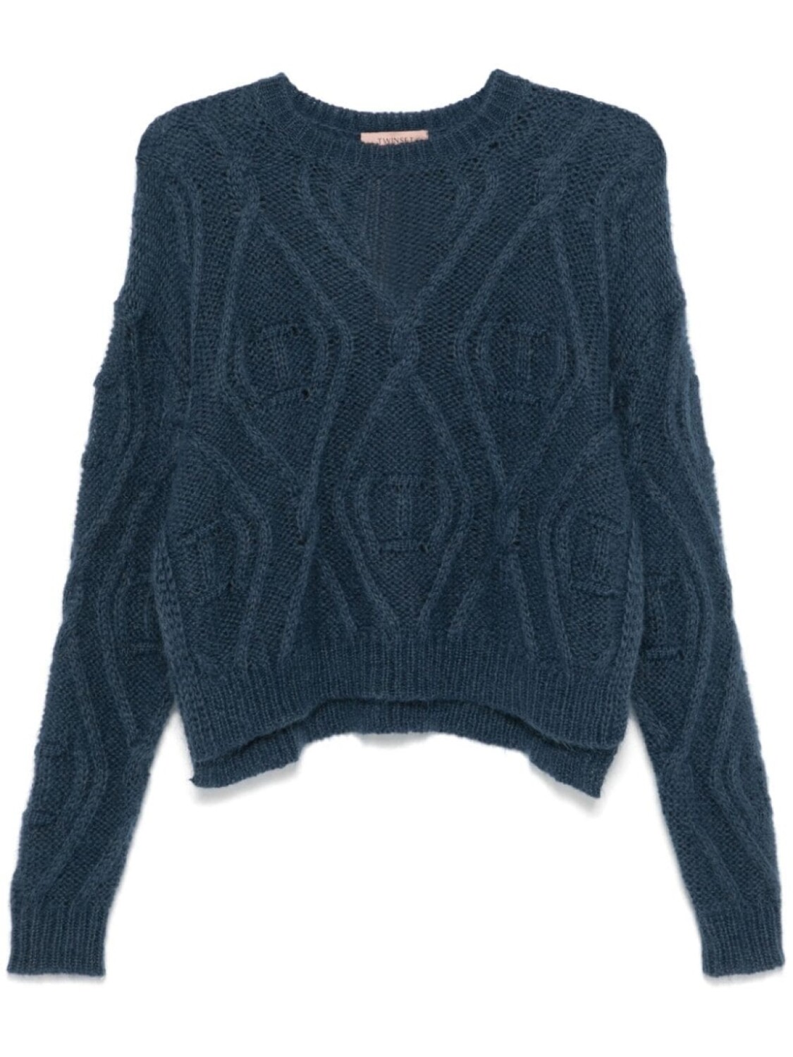 TWINSET свитер с тисненым логотипом, синий
TWINSET свитер с тисненым логотипом, синий