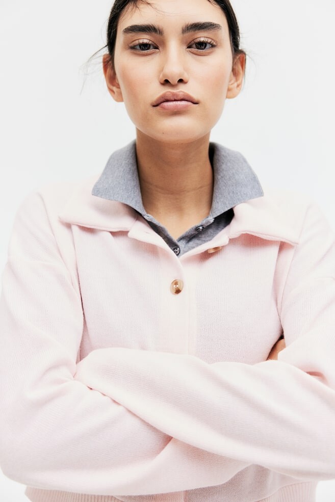 Кардиган с воротником H&M, розовый
Кардиган с воротником H&M, розовый