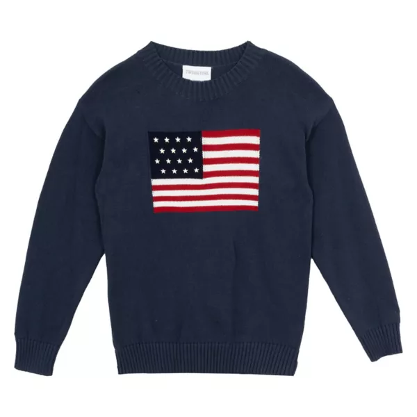 Свободный свитер с принтом американского флага для девочек 7-16 лет Tween Diva, синий
Свободный свитер с принтом американского флага для девочек 7-16 лет Tween Diva, синий