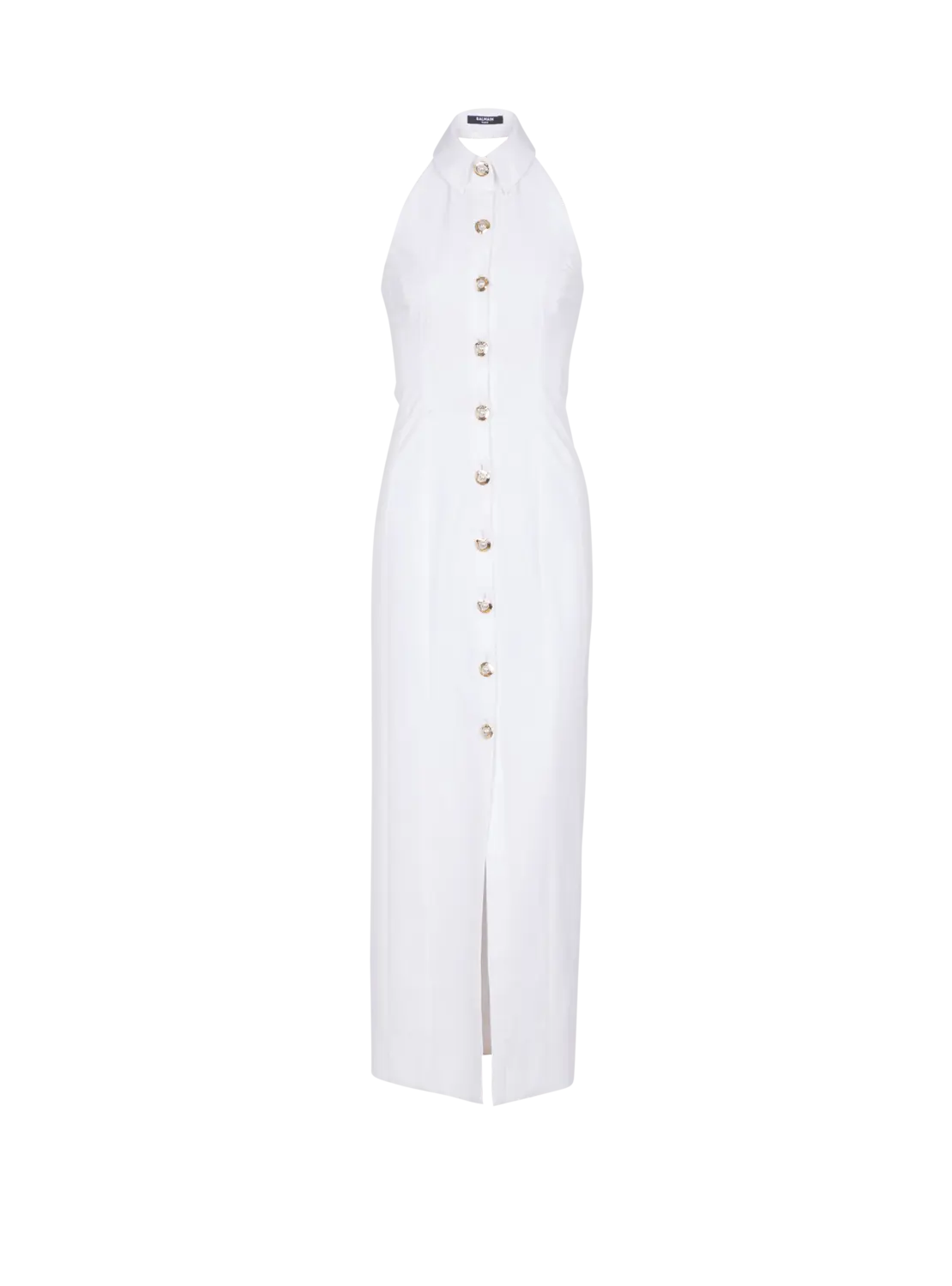 Обтягивающее хлопковое платье с открытой спиной Balmain, белый
Обтягивающее хлопковое платье с открытой спиной Balmain, белый