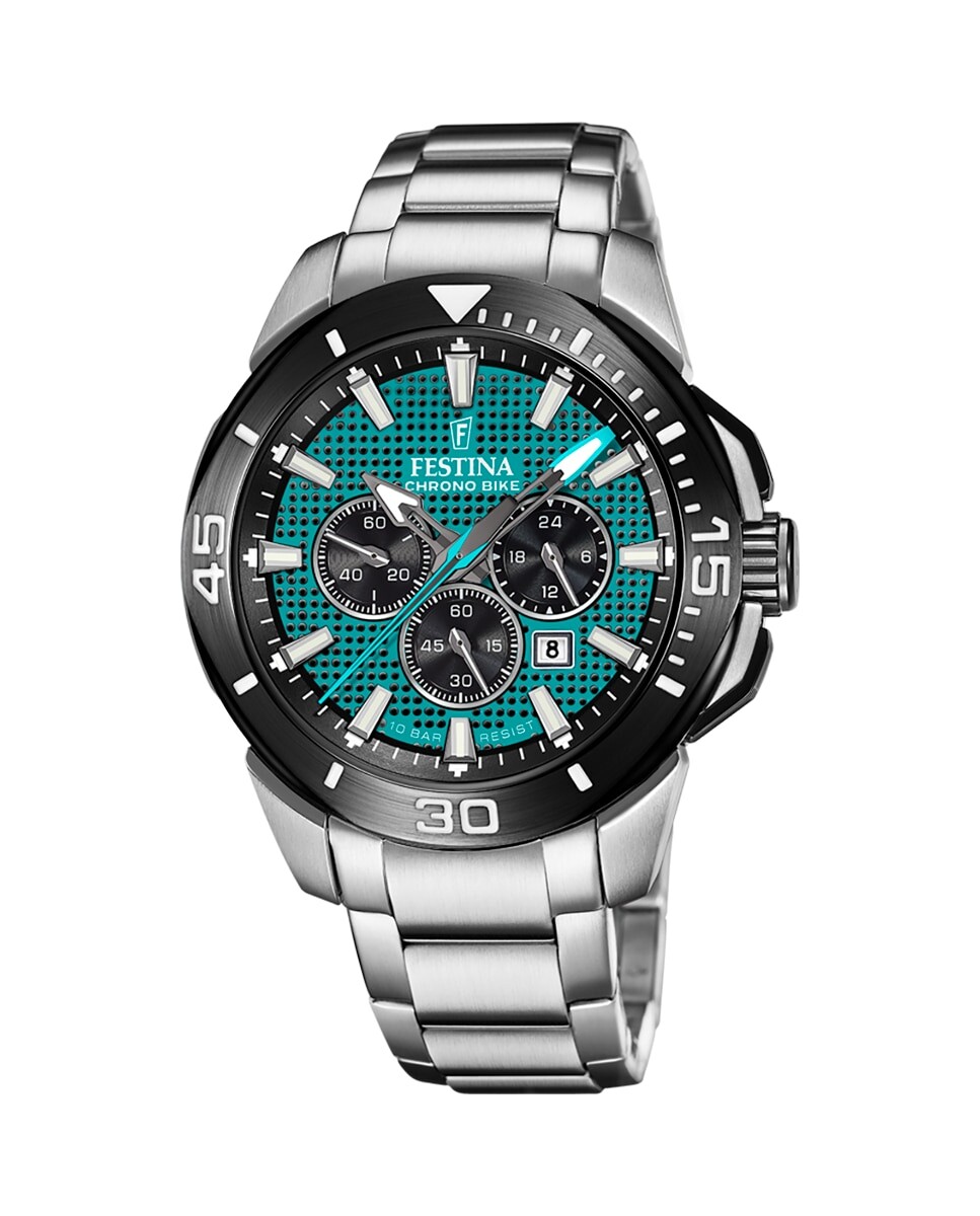 Мужские часы F20641/3 Chrono Bike из серебристой стали Festina, серебро 
Мужские часы F20641/3 Chrono Bike из серебристой стали Festina, серебро