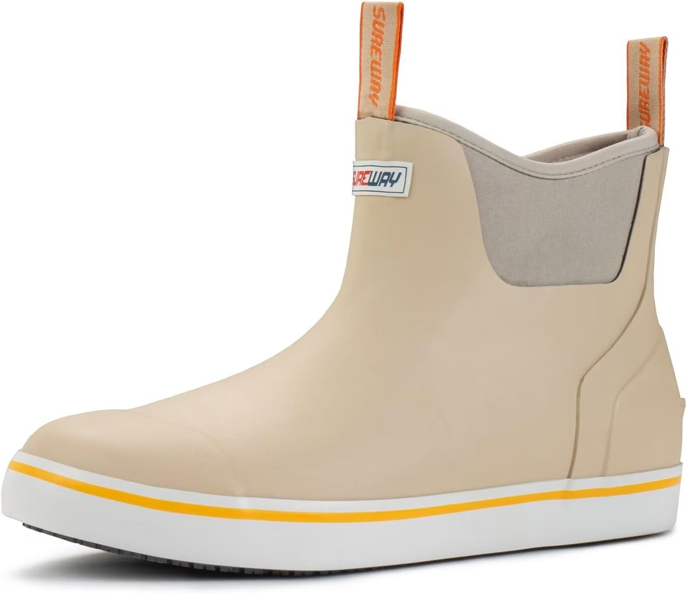 Мужские ботинки SUREWAY для корабельной палубы, профессиональные противоскользящие рыболовные и ботинки для лодки до щиколотки, водонепроницаемые дождевые ботинки, легкие неопрено-резиновые палубные ботинки, бежевый
Мужские ботинки SUREWAY для корабельной палубы, профессиональные противоскользящие рыболовные и ботинки для лодки до щиколотки, водонепроницаемые дождевые ботинки, легкие неопрено-резиновые палубные ботинки, бежевый