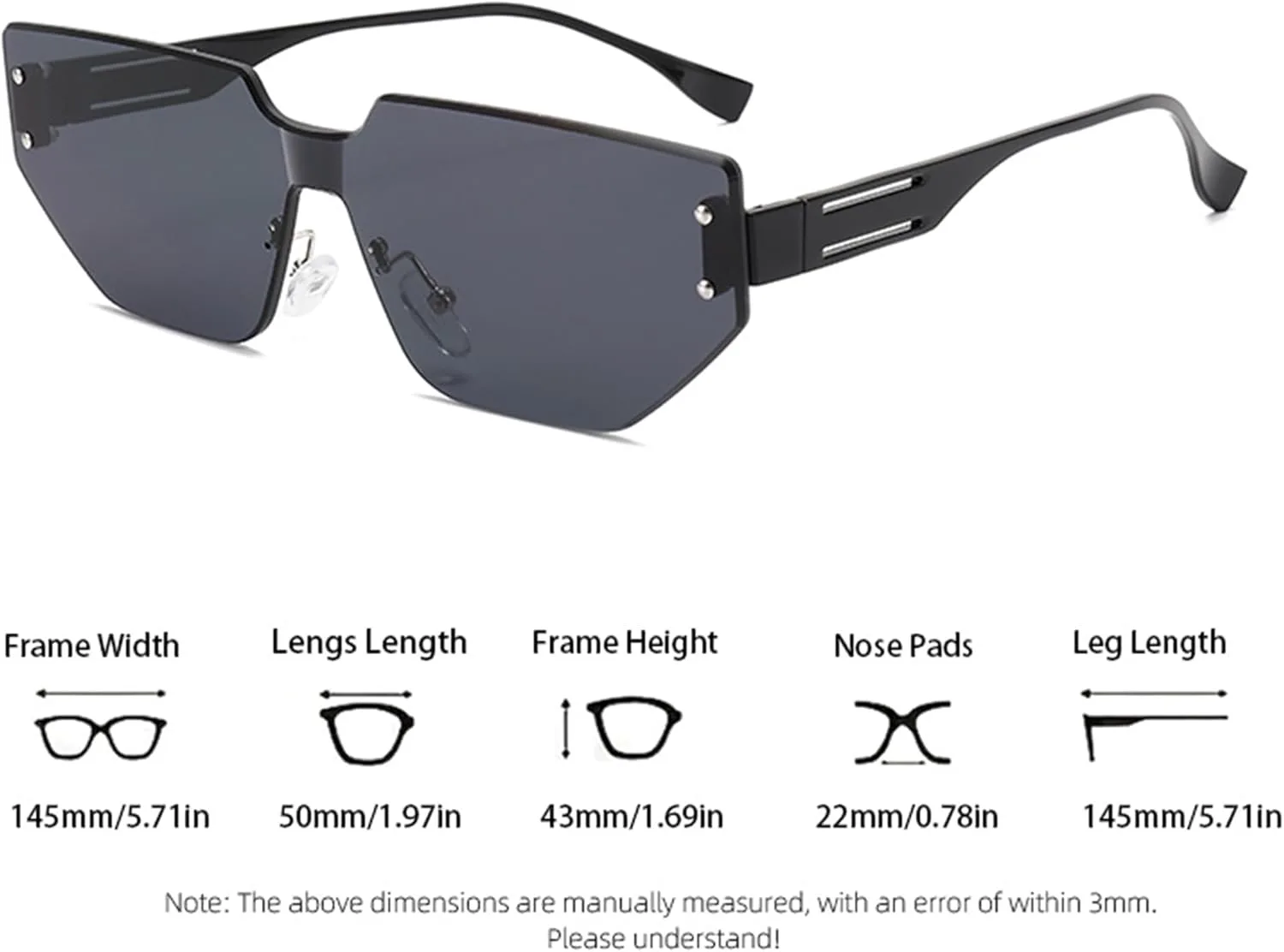 bullabulling Винтажные солнцезащитные очки «кошачий глаз» без оправы, конфетные цвета, для женщин и мужчин, цельная оправа, защита от УФ-излучения UV400, Tea
bullabulling Винтажные солнцезащитные очки «кошачий глаз» без оправы, конфетные цвета, для женщин и мужчин, цельная оправа, защита от УФ-излучения UV400, Tea