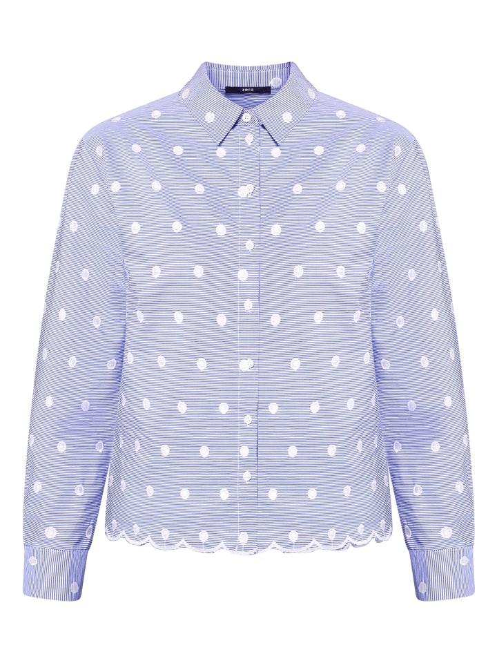 Zero Блузка в полоску и с вышивкой сине-белого цвета
Zero Блузка в полоску и с вышивкой сине-белого цвета