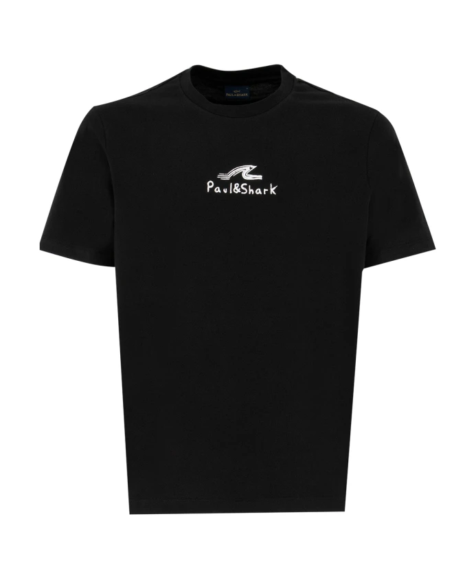 Хлопковая футболка с круглым вырезом и принтом Paul & Shark, черный
Хлопковая футболка с круглым вырезом и принтом Paul & Shark, черный