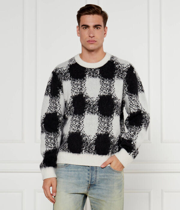 Свитер мужской Hugo в большую клетку, белый
Свитер мужской Hugo в большую клетку, белый