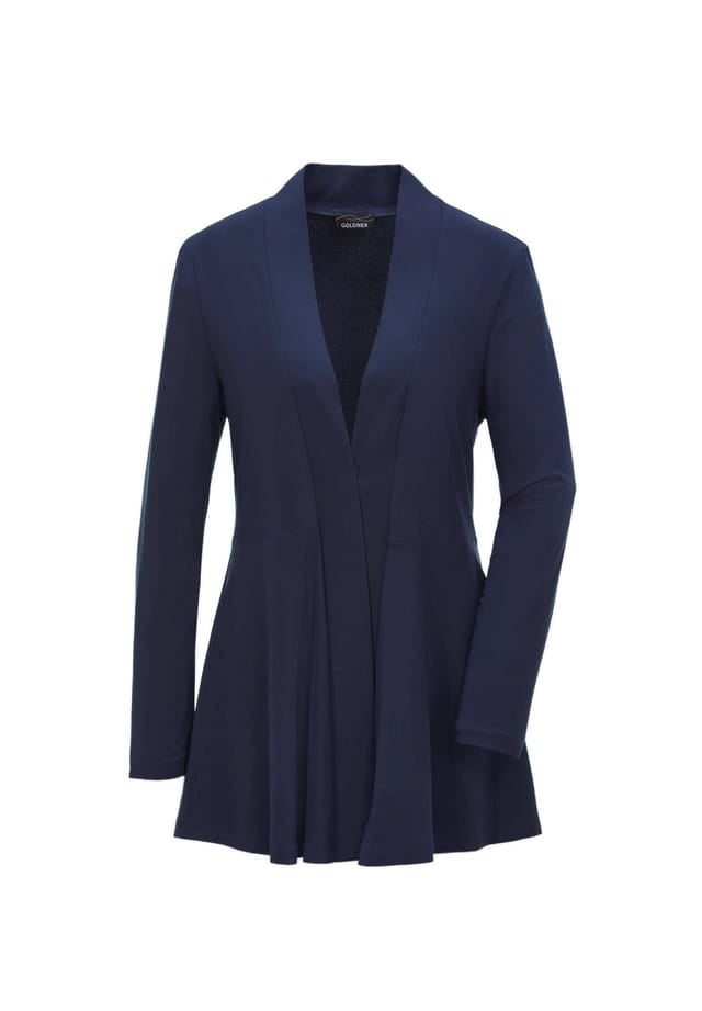 Короткий размер: длинная куртка из мягкого трикотажа Goldner, синий
Короткий размер: длинная куртка из мягкого трикотажа Goldner, синий