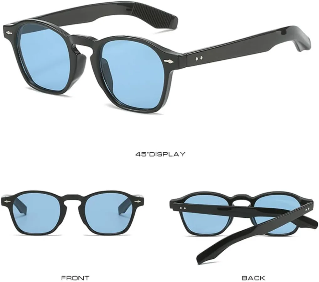 Солнцезащитные очки с защитой UV400 | Синие линзы, заклепки, круглая оправа | Для женщин и мужчин, для занятий спортом на открытом воздухе и вождения DSVIGF, 03
Солнцезащитные очки с защитой UV400 | Синие линзы, заклепки, круглая оправа | Для женщин и мужчин, для занятий спортом на открытом воздухе и вождения DSVIGF, 03