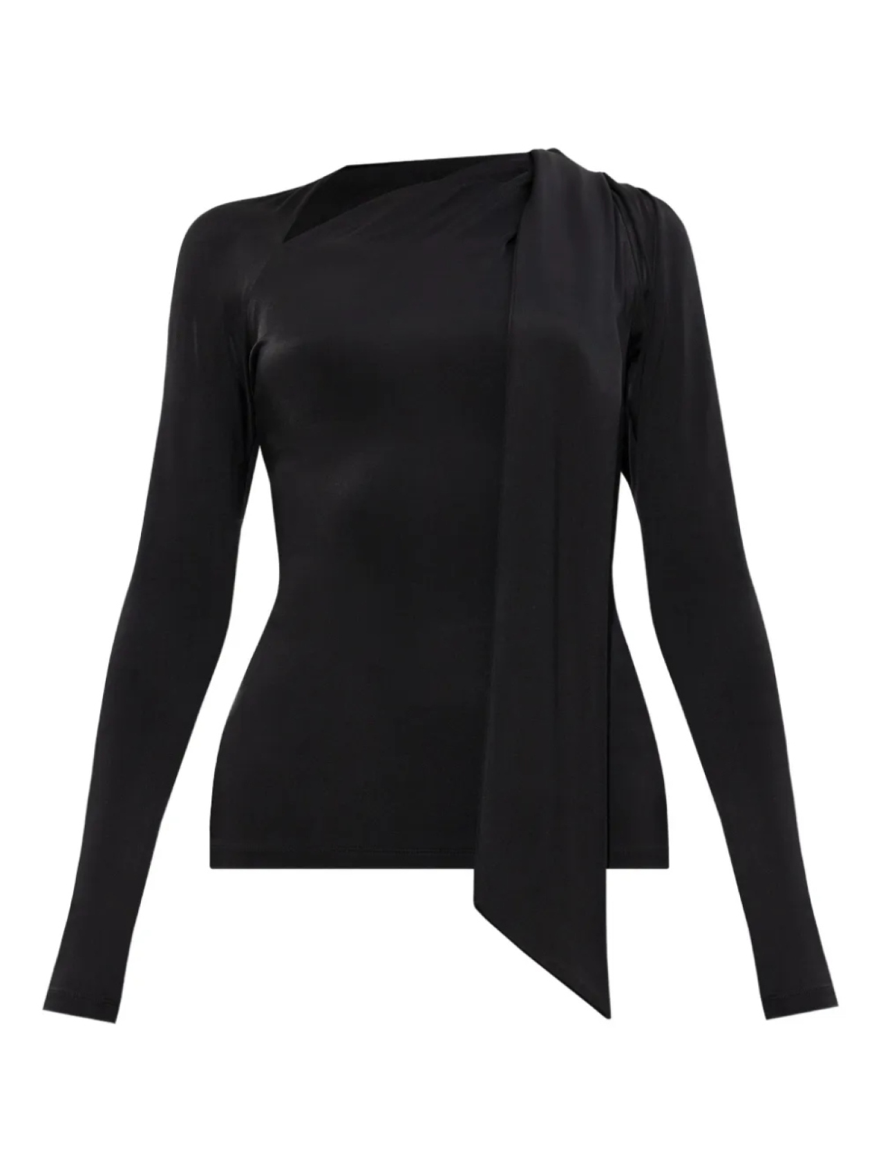 Топ Victoria Beckham asymmetric top, черный 
Топ Victoria Beckham asymmetric top, черный