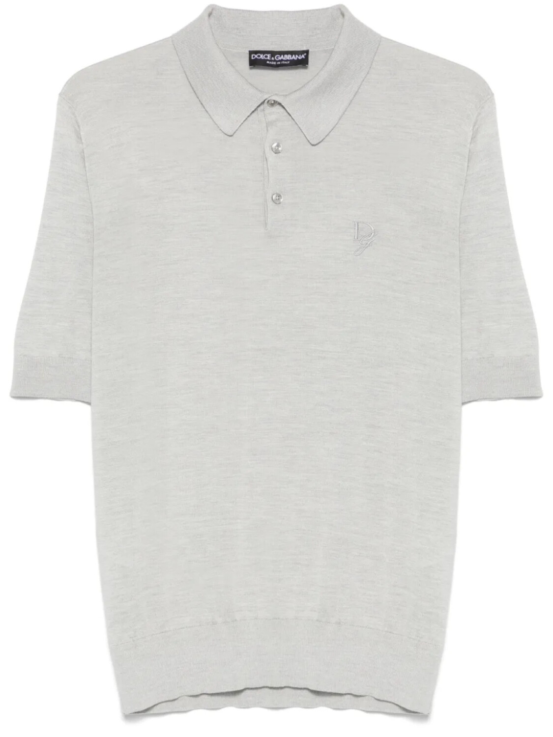 Шелковая рубашка-поло с вышитым логотипом Dolce & Gabbana, серый
Шелковая рубашка-поло с вышитым логотипом Dolce & Gabbana, серый