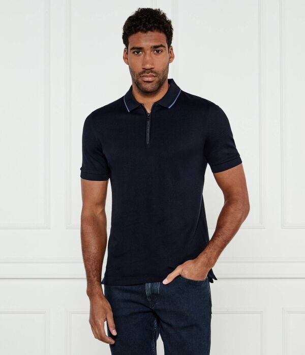 Поло мужское Boss с воротом на молнии, синий
Поло мужское Boss с воротом на молнии, синий