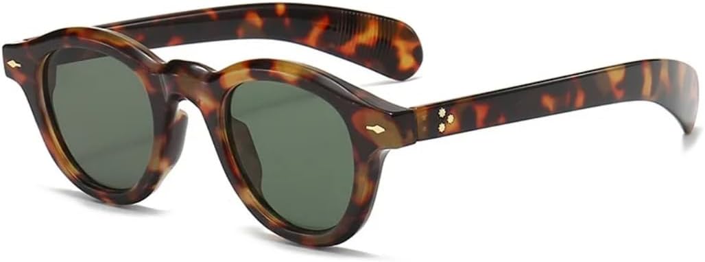 Солнцезащитные очки для мужчин и женщин - защита UV400 - маленькие круглые прозрачные линзы Ocean с заклепками для занятий спортом на открытом воздухе и вождения DSVIGF, Leopard Green
Солнцезащитные очки для мужчин и женщин - защита UV400 - маленькие круглые прозрачные линзы Ocean с заклепками для занятий спортом на открытом воздухе и вождения DSVIGF, Leopard Green