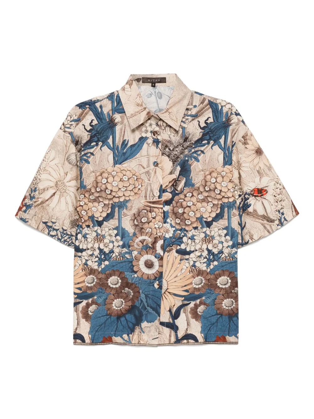 Рубашка с короткими рукавами и принтом Biyan, нейтральный
Рубашка с короткими рукавами и принтом Biyan, нейтральный