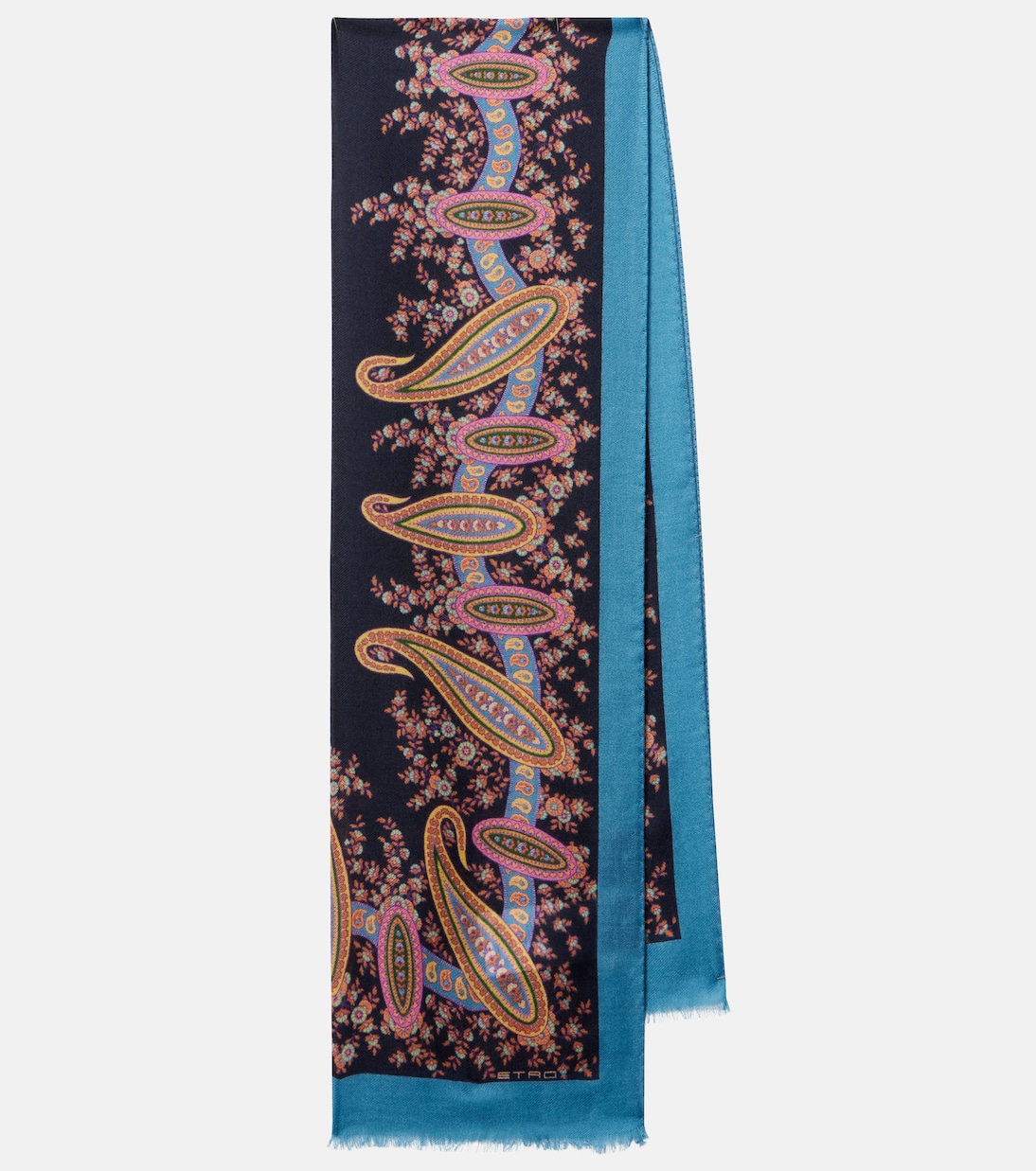 Шерстяной кашемировый шарф с цветочным узором и шелком Etro, X0886
Шерстяной кашемировый шарф с цветочным узором и шелком Etro, X0886