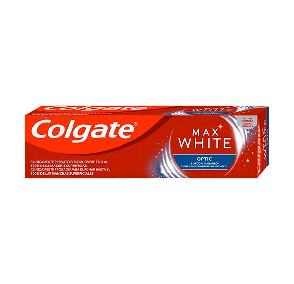 Отбеливающая зубная паста Max White Optic Colgate, 75 ml
Отбеливающая зубная паста Max White Optic Colgate, 75 ml