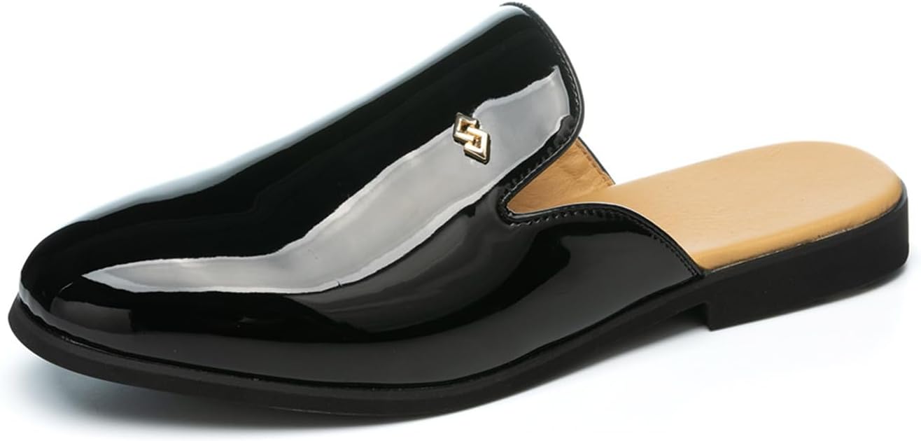 Мужские туфли-мюли из натуральной кожи без задника, с золотой пряжкой, удобные с закругленным носком, лоферы с открытой пяткой, классические плоские шлепанцы для повседневной носки, формальных мероприятий, работы, прогулок, вечеринок и свадеб Ti...
Мужские туфли-мюли из натуральной кожи без задника, с золотой пряжкой, удобные с закругленным носком, лоферы с открытой пяткой, классические плоские шлепанцы для повседневной носки, формальных мероприятий, работы, прогулок, вечеринок и свадеб Ti...