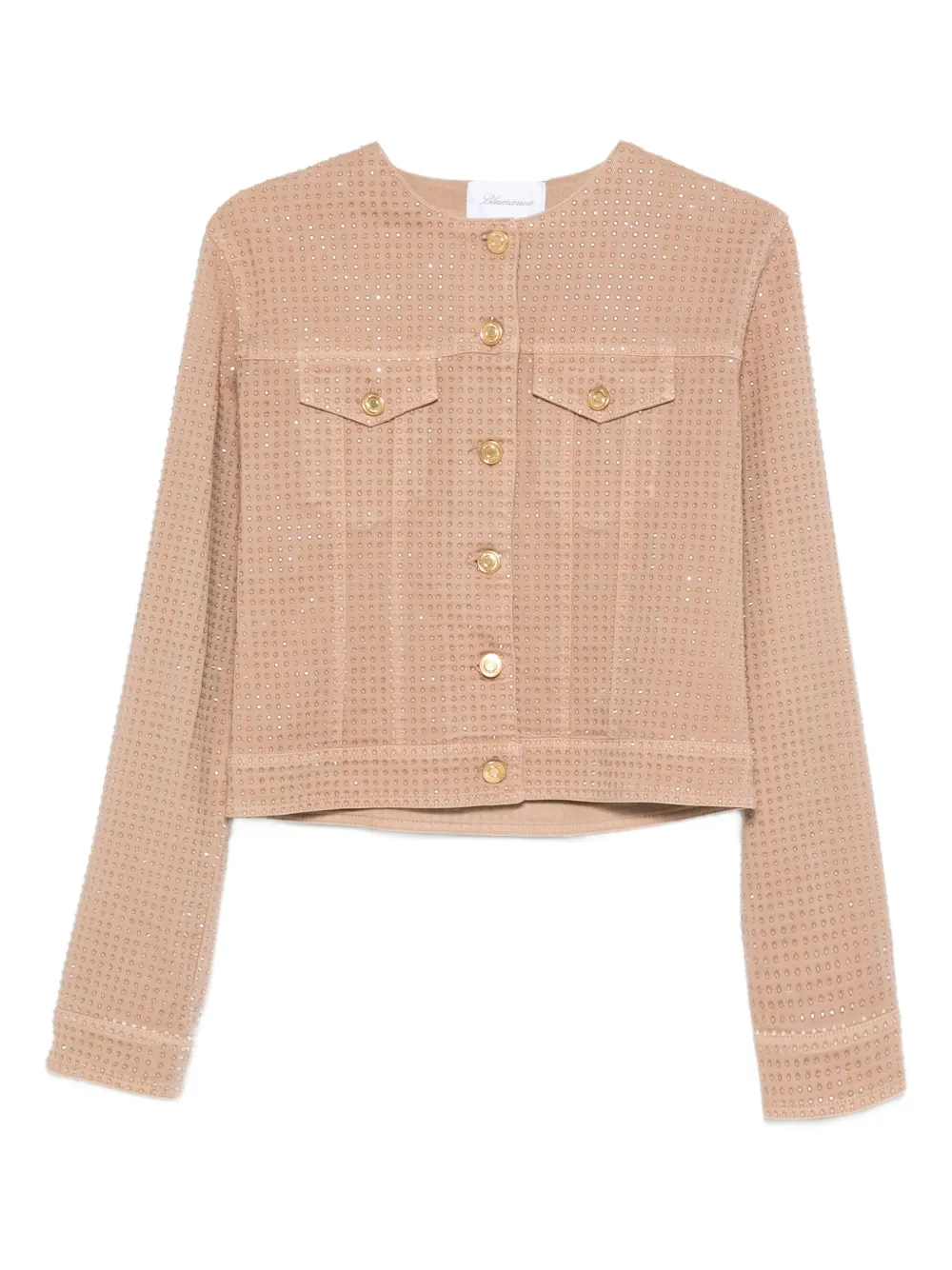 Пиджак, украшенный стразами Blumarine, бежевый
Пиджак, украшенный стразами Blumarine, бежевый