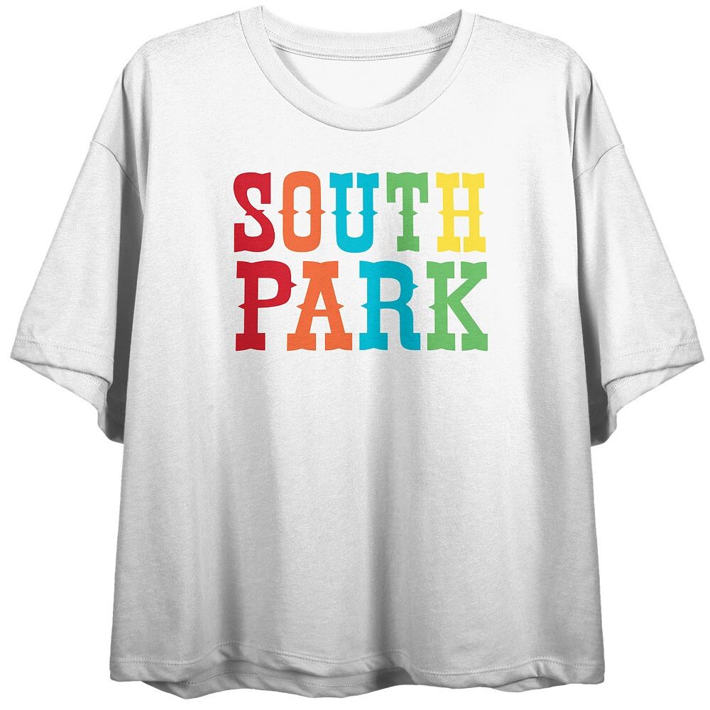 Футболка с графическими панелями персонажей South Park для юниоров Licensed Character, белый