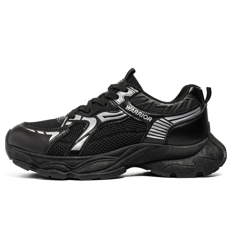 WARRIOR Скользоустойчивые износостойкие дышащие мужские кроссовки на массивной подошве черно-серебристые, цвет Black Silver
WARRIOR Скользоустойчивые износостойкие дышащие мужские кроссовки на массивной подошве черно-серебристые, цвет Black Silver