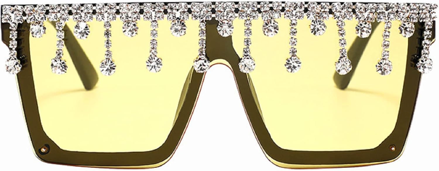 Крупные квадратные солнцезащитные очки с блестками и стразами для женщин и мужчин, с плоской верхней частью, модные солнцезащитные очки с бриллиантовой кисточкой и сверкающими элементами mincl, Yellow
Крупные квадратные солнцезащитные очки с блестками и стразами для женщин и мужчин, с плоской верхней частью, модные солнцезащитные очки с бриллиантовой кисточкой и сверкающими элементами mincl, Yellow