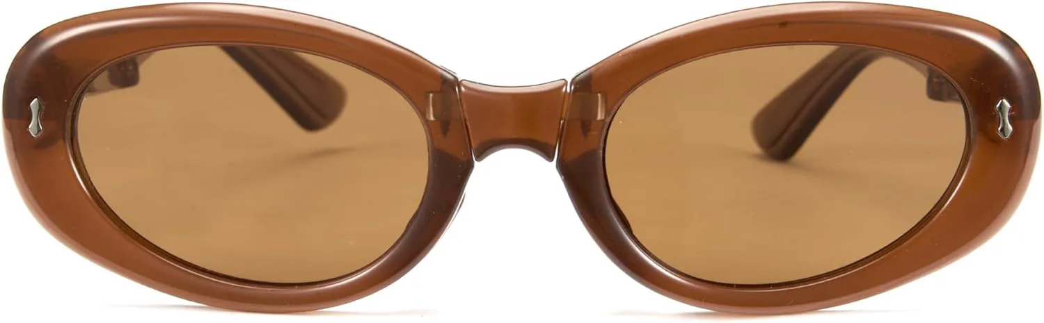 Солнцезащитные очки Cyxus Retro Oval Foldable Polarized Sunglasses Women 90s Cat Eye Vintage UV400 Travel Driving Beach P1182, 01-brown Lens Brown Frame P1182
Солнцезащитные очки Cyxus Retro Oval Foldable Polarized Sunglasses Women 90s Cat Eye Vintage UV400 Travel Driving Beach P1182, 01-brown Lens Brown Frame P1182