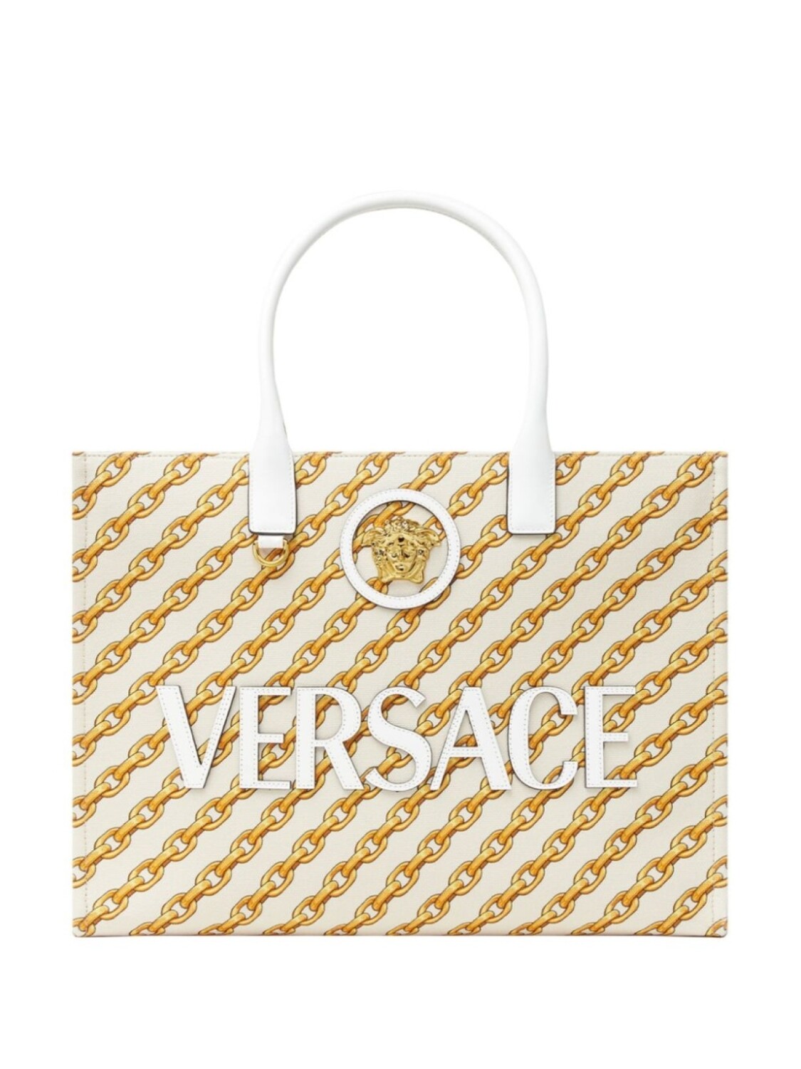 Сумка-тоут с логотипом Versace, нейтральный цвет
Сумка-тоут с логотипом Versace, нейтральный цвет