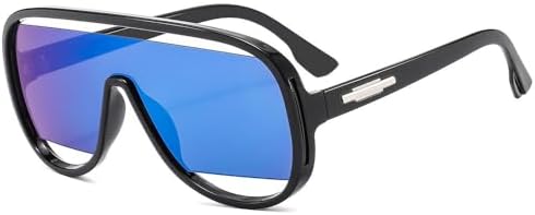 Модные ретро-солнцезащитные очки-моноблок для женщин и мужчин, большие солнцезащитные очки с градиентным переходом цвета и защитой от УФ-излучения UV400 MTZJH, Black Blue
Модные ретро-солнцезащитные очки-моноблок для женщин и мужчин, большие солнцезащитные очки с градиентным переходом цвета и защитой от УФ-излучения UV400 MTZJH, Black Blue