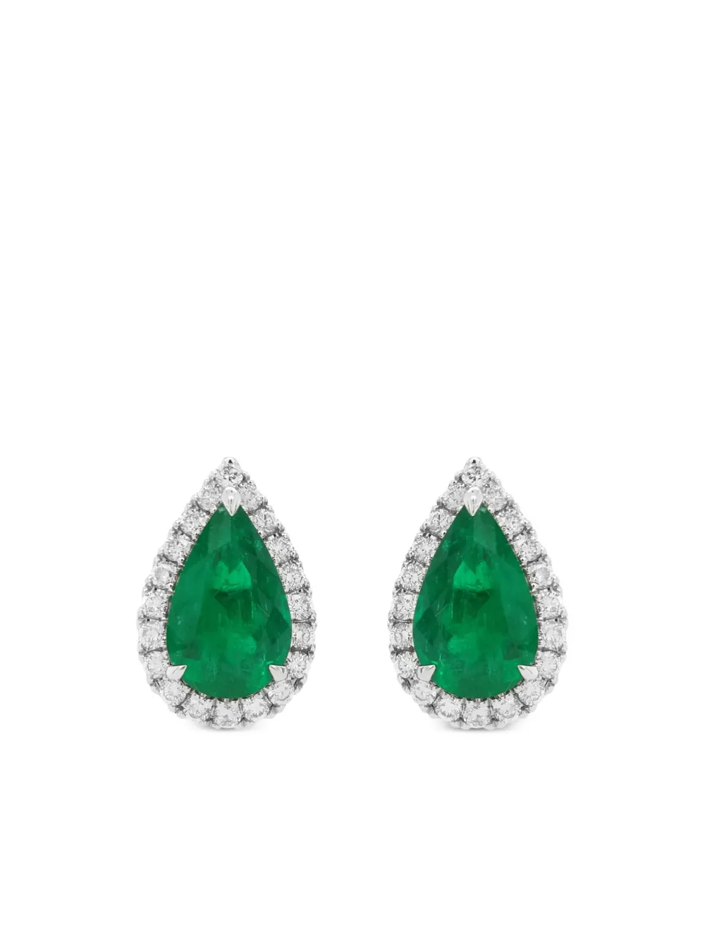 Серьги из белого золота с изумрудами и бриллиантами HYT Jewelry, серебяный
Серьги из белого золота с изумрудами и бриллиантами HYT Jewelry, серебяный