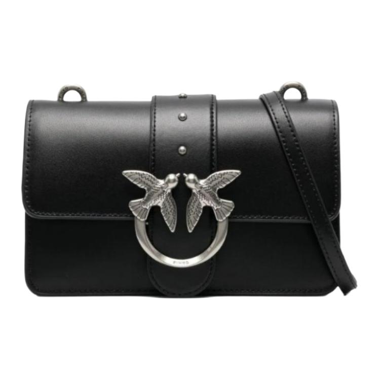 PINKO Кожаная сумка через плечо, черная
PINKO Кожаная сумка через плечо, черная