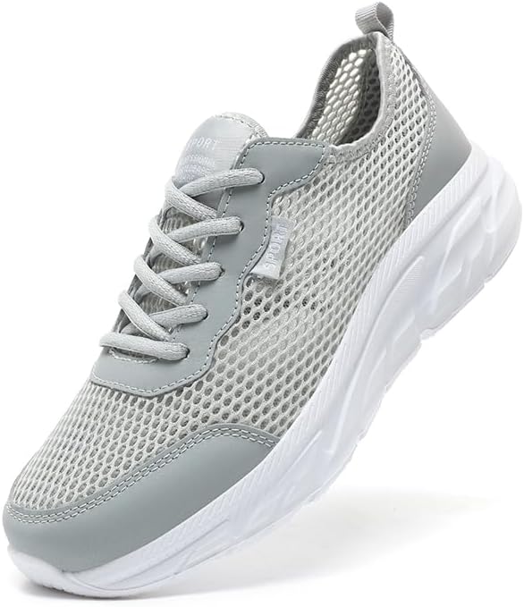 Мужские повседневные кроссовки с круглым носком, дышащей сеткой и шнуровкой, с толстой подошвой, легкие, противоскользящие, подходят для ходьбы и игры в теннис Igzbibg, серый
Мужские повседневные кроссовки с круглым носком, дышащей сеткой и шнуровкой, с толстой подошвой, легкие, противоскользящие, подходят для ходьбы и игры в теннис Igzbibg, серый