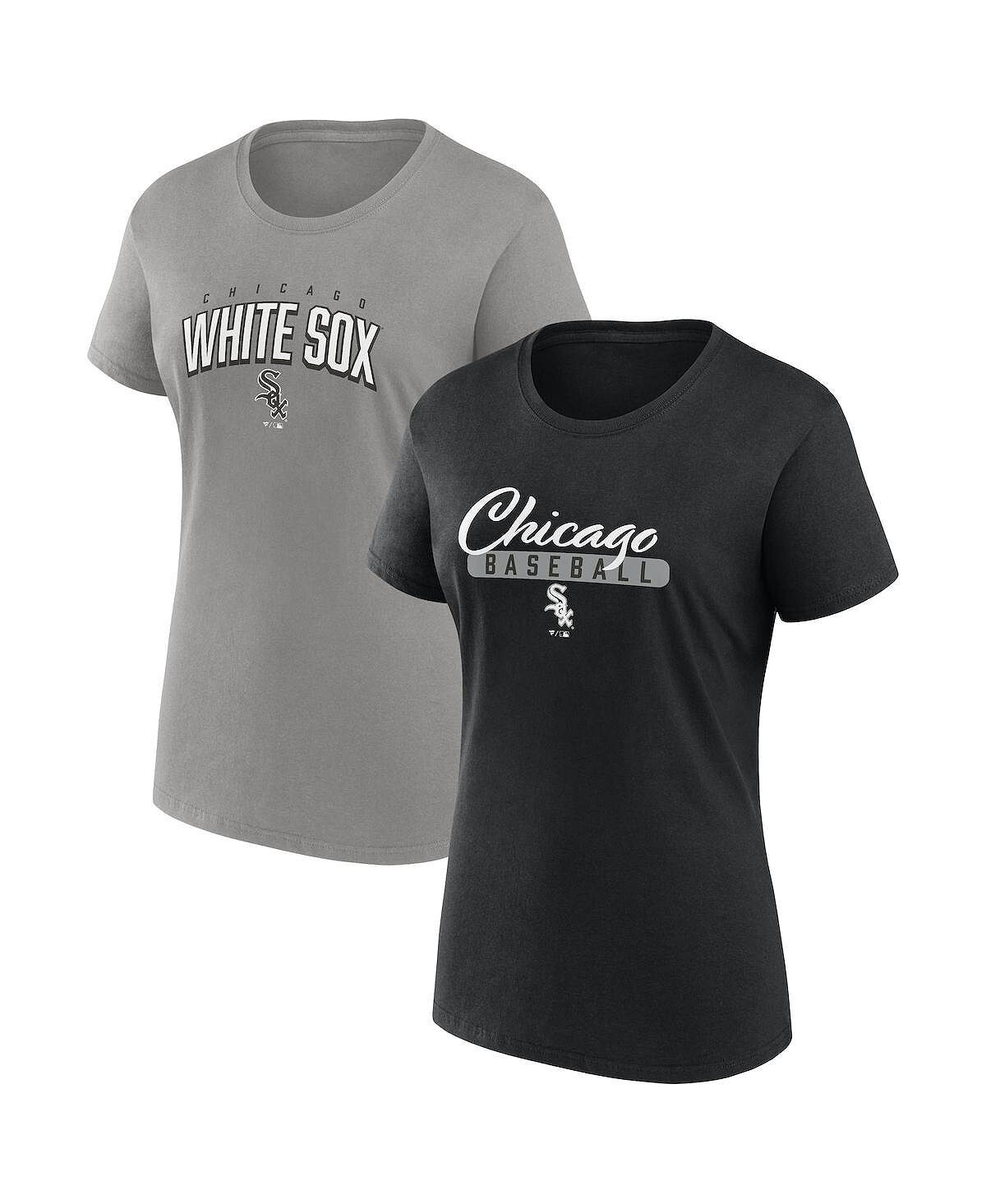 Женский фирменный комплект футболок черного и серого цвета Chicago White Sox Fan Fanatics
Женский фирменный комплект футболок черного и серого цвета Chicago White Sox Fan Fanatics