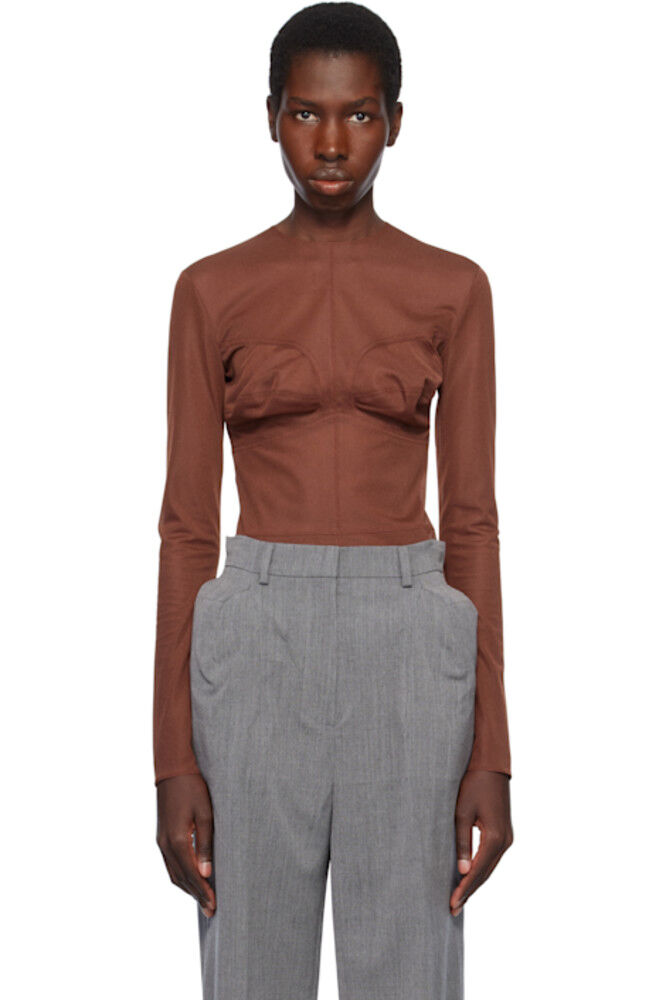 Коричневый сетчатый топ в форме манекена Pushbutton
Коричневый сетчатый топ в форме манекена Pushbutton