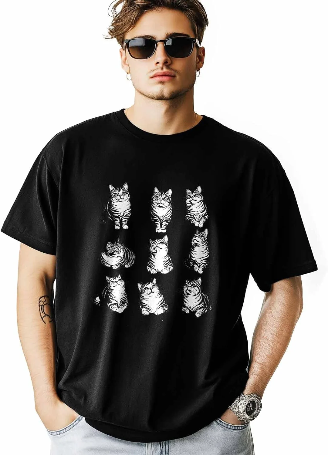 Мужская футболка с принтом, Cats, короткий рукав, комфортная, мягкая - 5XL HELLOWINK
Мужская футболка с принтом, Cats, короткий рукав, комфортная, мягкая - 5XL HELLOWINK