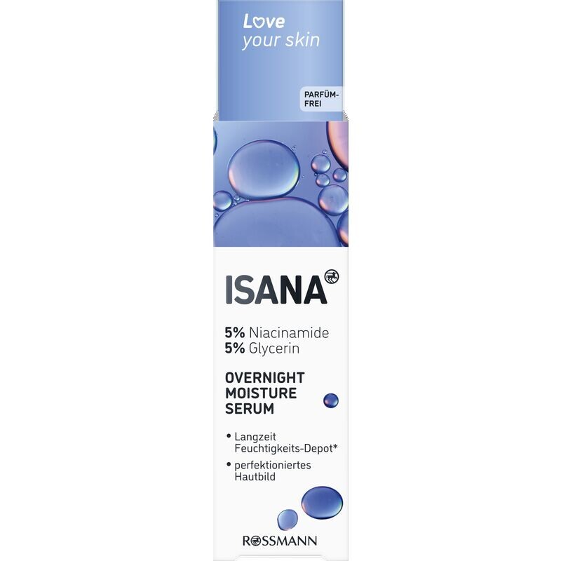 Ночная увлажняющая сыворотка ISANA, 30 ml
Ночная увлажняющая сыворотка ISANA, 30 ml